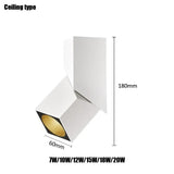 Modern LED Spotlights AC90~260V Led Folding Ceiling lamp 15W 20W Surface Mounted Downlights Lighting Litghts for Bedroom