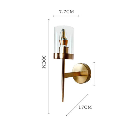 Europe Golden Wall Lamp Led 5W for Home Decor Bedroom Living Room Decoration Light Metal Glass Aisle Corridor Interior Sconce