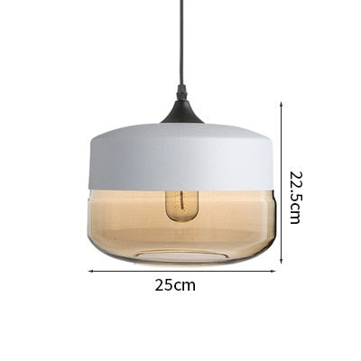 Nordic Modern LED Pendant Lights Fixtures Bedroom Dinning Living Room Light Wood Color Glass Hanging Lamp Luminaria