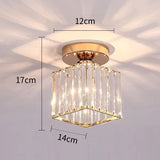 Simple Aisle Corridor Ceiling Light Modern Luxury Crystal Lamp for Entrance Hall Balcony Indoor Hang Lamp Lighting
