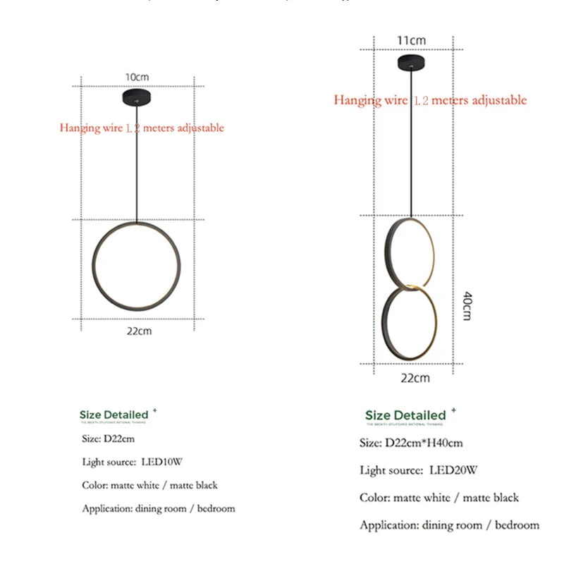 Nordic Restaurant Lamp Kitchen Island Pendant Light Bedside Led Lighting Light Fixtures Bedroom Decor Hanging Light White Black