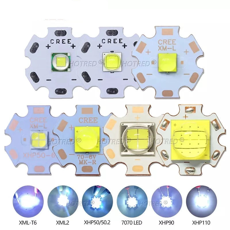DC3V/6V/24V XML2 T6 XHP70 XHP90 XHP110 LED COB Replace CREE 18W 30W 36W 45W 54W 72W For Flashlight Car Light Diving Light Source