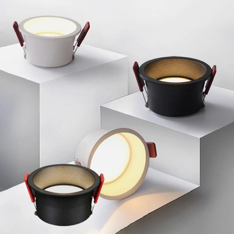 Dimmable Recessed Deep Glare LED Downlights 7W 12W 15W 20W LED Ceiling Spot Lights AC85~265V LED Ceiling Lamps Indoor Lighting