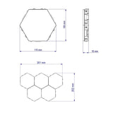 Helios Touch Magnetic Modular Honeycomb LED Wall Lights (EU/US/UK Plug) - Creative Quantum Hexagon Touch-Sensitive Light Panels for Bedroom
