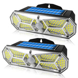 Solar Lights Outdoor Motion Sensor 158LEDs IP65 Waterproof Super Bright Solar Wireless Wall Lamp with 3Modes and 8Wide Angle