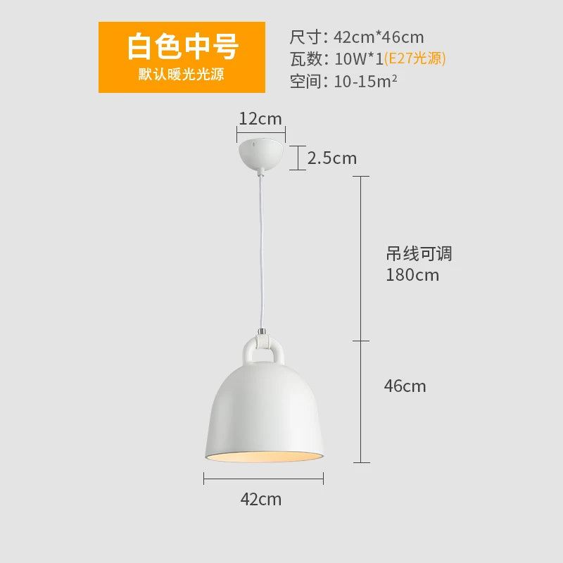 Denmark Bell Shape Pendant Light Modern dining room Hanging lamp Resin Fixtures Living Room Loft Industrial Home Decor&#39;s Luminaire