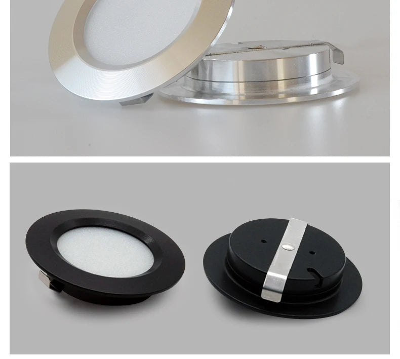 Mini LED Spotlight IP65 Waterproof - 12V Ultra-Thin Hidden Downlight for Bathroom, Outdoor & Cabinet - 3W / 5W / 7W Recessed Ceiling Light