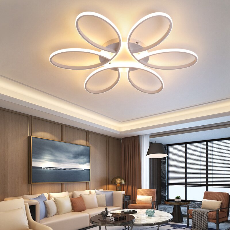 Modern led chandelier for living room bed room dining room office High brightness RC dimmable Indoor chandelier lighting