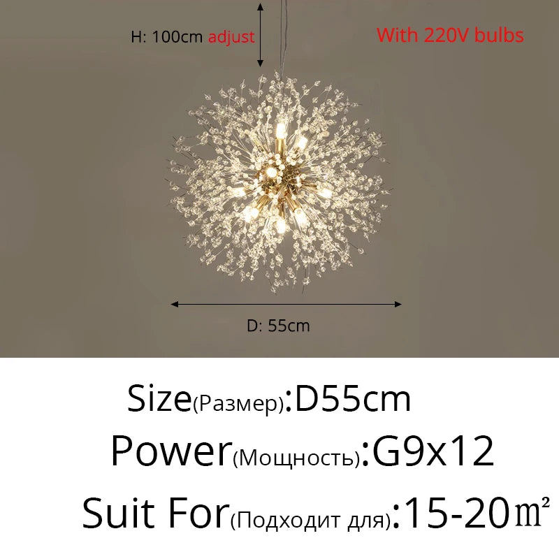 Modern Dandelion LED Lighting Pendant Lights Living Room Dining Room Bedroom pendant Lights Starry Fireball Lighting Fixtures