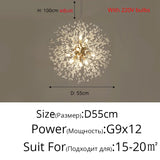 Modern Dandelion LED Lighting Pendant Lights Living Room Dining Room Bedroom pendant Lights Starry Fireball Lighting Fixtures