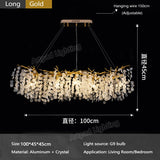 Crystal Ceiling Chandelier Led Luxury Indoor Lighting Home Decoration For Living Room Bedroom Large Hanging Chandeliers Gold