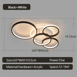 Smart Home Alexa Modern Led Ceiling Lights for Living Room Bedroom Study Room Indoor 90-260V Leiling Lamp Fixtures Black Gold