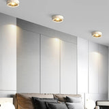 Full Copper 220V LED Ceiling Downlight Nordic Hallway Corridor Porch Surface Mounted Brass 6W 8W 10W Spot Light Fixture