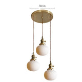 Nordic White Ceramic LED Pendant Lights Fixtures Knob Switch For Bedroom Dinning Living Room Modern Copper Hanging Lamp