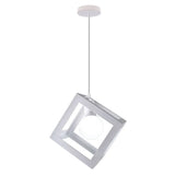 Nordic Style 3 in 1 Pendant Lights Creative Geometric Lamp Shade Cube E27 Base Metal Hanging Light Square Ceiling Lighting Decors