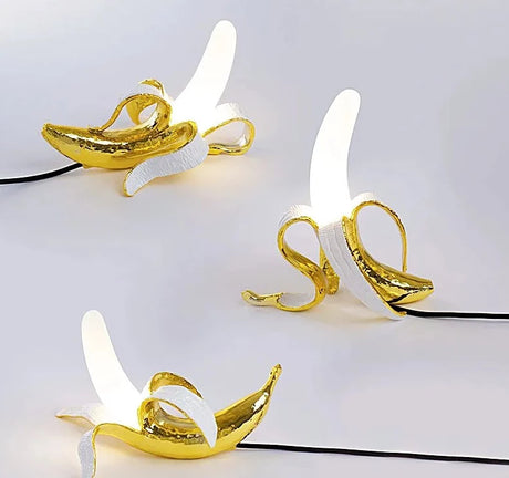 Resin Banana Table Lamps Living Room Bedroom Bedside  Lamp Led Glass Night light Bar Desk Light art Home Decors  Luminaria