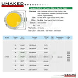 High Power LED COB Chip 3W 5W 7W 10W 12W 15W 18W 20W 24W 30W 50W Integrated SMD Diode Bead Lamps For Light Bulb Spotlight DIY