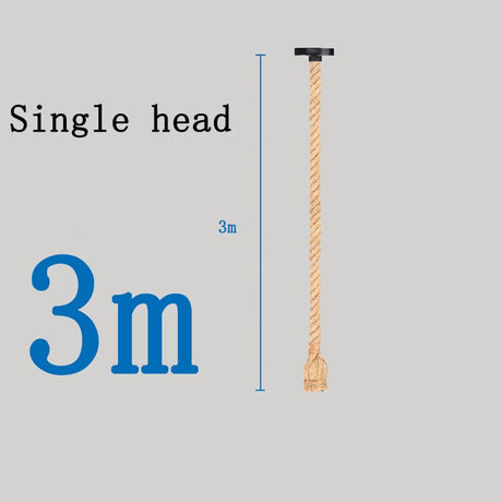 Vintage Hemp Rope Pendant Light Retro Loft Industrial Hanging Lamp Creative Country Style Edison Bulb Lamp Home Light Decoration