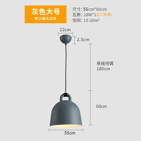 Denmark Bell Shape Pendant Light Modern dining room Hanging lamp Resin Fixtures Living Room Loft Industrial Home Decor's Luminaire