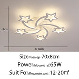 Modern LED Chandelier White/Black Dimmable Indoor Lighting For Bedroom Hall Living Children's Room Acrylic Fixture Lamps