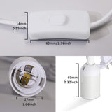 EU US Plug 1.8m Power Cord Cables E27 Lamp Base Holder With Switch Wire For Pendant Led Bulbs Fixture Hang lamp Suspension Socket