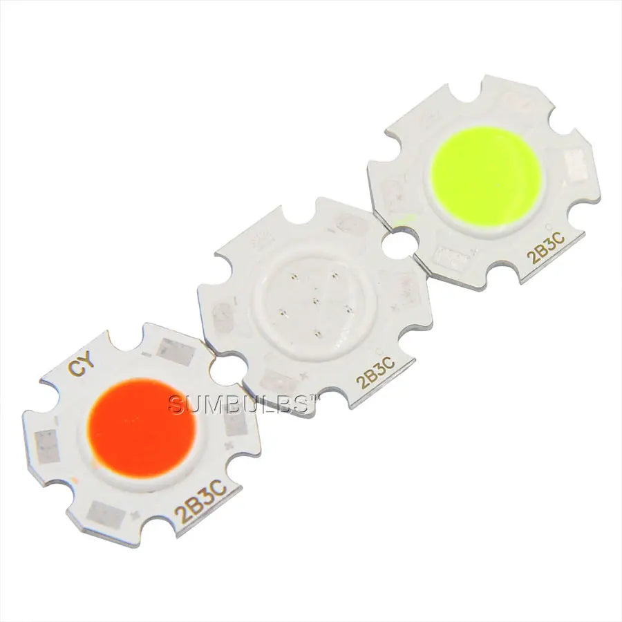 10-Pack 20mm Round COB LED Light Chips (DC 3W / 5W / 7W) - High-Power Light Source Modules