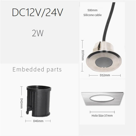 LED Outside Led Ground Spot 12V 24V RGB Low Voltage Landscape Lighting Recessed Garden Terrace Lamp Waterproof Outdoor IP68