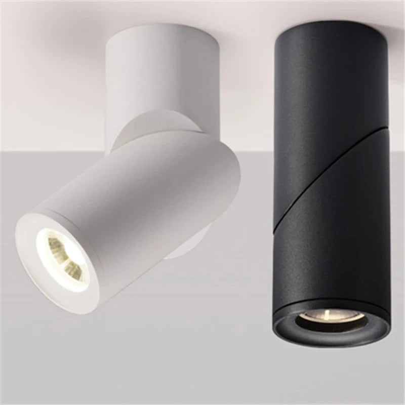 High-Power Surface Mount LED Downlight - 10W/15W/20W Rotating Ceiling Spot
