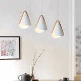 Nordic Lamp Bar Dining Room Chandelier Modern Simple LED Bedroom Light Porch Solid Wood Small Meal Crane