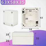 Outdoor Waterproof Plastic Junction Box (Black & White) - IP-Rated Plastic Enclosure & Electronics Project Instrument Shell Case