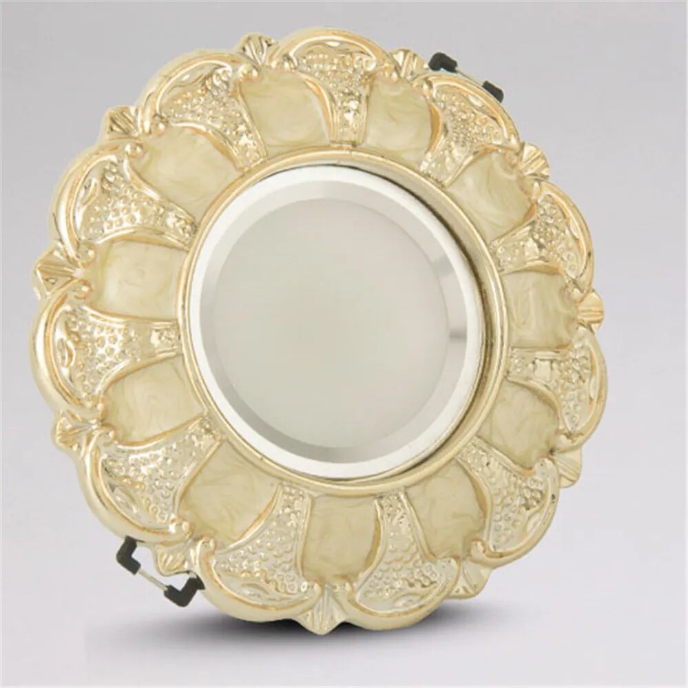 Nordic Modern Spiral Pattern Gold Edge Ceiling Lamp 3W 5W 220V Led Recessed Lights Luxury Home Decoration Kitchen Bedroom Luster