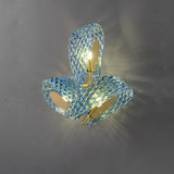 2026 Postmodern Copper Glass Chandelier - Blue Beauty Luxury Dining Room Light