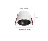 IP65 COB Waterproof Spotlight Recessed 5 Colors and 3 Emitting Colors