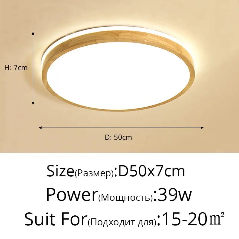 Modern Real Wooden LED Ceiling Lights For Bedroom Aisle Kitchen Dining Living Study Room Wardrobe Foyer Indoor Warm Home Lamps