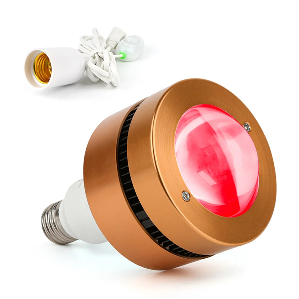 Red Light Therapy LED Bulb E27 100W Deep Red 660nm Near Infrared 850nm For Flowering Fruiting Grow Spectrum Enhancement Light Therapy