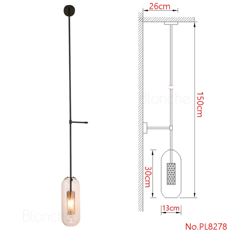 Modern Glass Wall Lights Led Metal Lamps Nordic Wall Lamps for Bathroom Bedroom Living Room Home Lights Loft Fixtures Luminaire