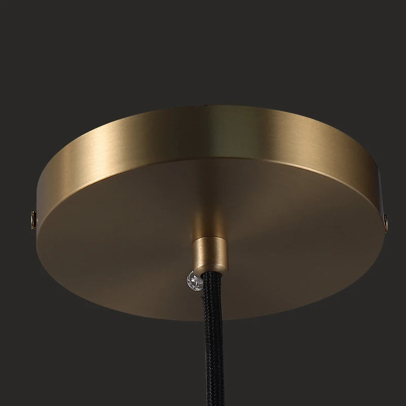 Modern Crystal ball LED Pendant lights Nordic Copper lighting bedroom bedside single head lights bar corridor small Hanging lamp