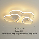 Light For Home Led Light For Bedroom Women Princess Heart Shape Ceiling Lights Lamp Dimmable For Wedding Girls Room Bedroom