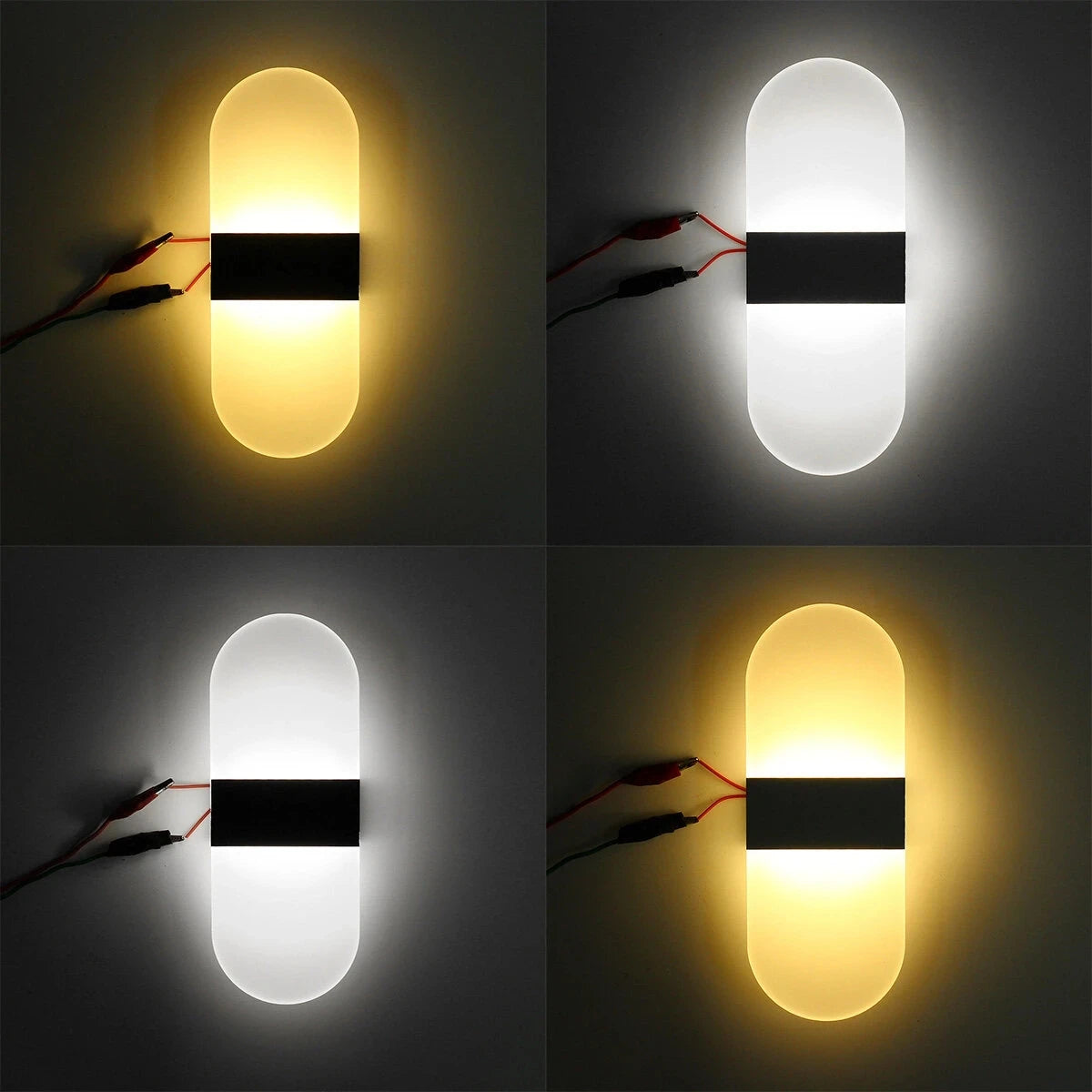 Modern Rectangular LED Acrylic Wall Sconce (AC 85-265V) - Indoor Wall Light for Living Room, Bedroom TV Background & Corridor