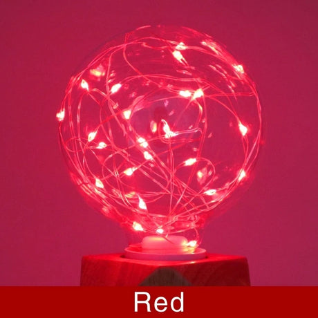 LED Edison String Light Bulb E27 A60 A80 G80 G95 Colorful RGB Lighting Copper Wire Bulb Home Decors Holiday Wedding Night Light