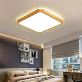Modern Real Wooden LED Ceiling Lights For Bedroom Aisle Kitchen Dining Living Study Room Wardrobe Foyer Indoor Warm Home Lamps
