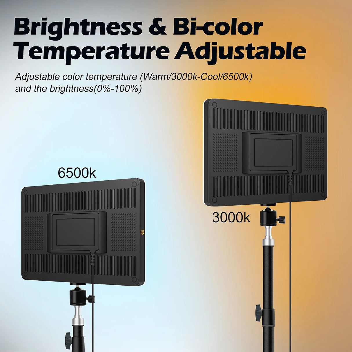LED Video Light Kit with Tripod - Portable Conference & Photography Lighting Studio Lamp
