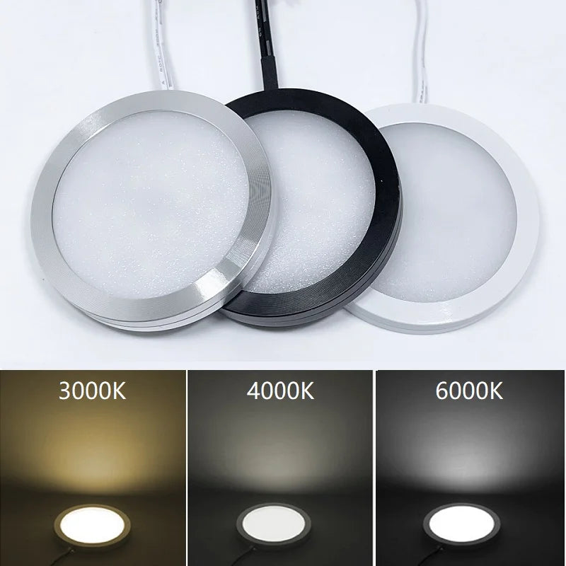 LED Led Mini Spotlights Remote Control Dimmable Spot Light Kit 3W 110V 220V Surface Mounted Ceiling Indoor Cabinet Lamps