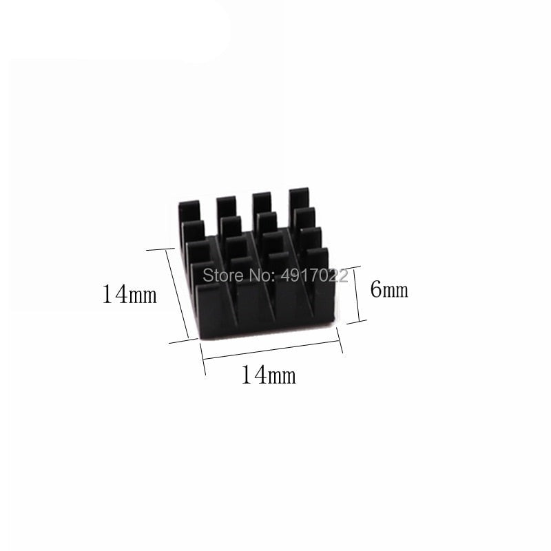 5pcs 14*14*6 Aluminum Cooling Heat sink 14 x 14 x 6MM Black Chipset RAM Heatsink Radiator routing cat dedicated chip 14*14*6mm