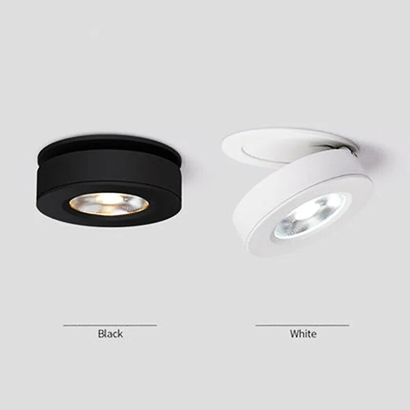 Dimmable LED Embedded Ceiling Down Lamp5W7W9W12W15W Foldable And 360 Degree Rotatable Built in COB Spot Light Recessed Downlight