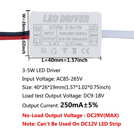 LED Driver 300mA 1-3w 4-7w 8-12w 12-18w 18-25w 25-36w LED Constant Current Driver Power Unit Supply For LED Bulb Transformers