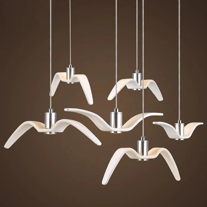 Modern pendant lamp Seagull Design Led Chandeliers creative For Bar/Kitchen Birds Chandelier Ceiling Luminaire Light Fixture