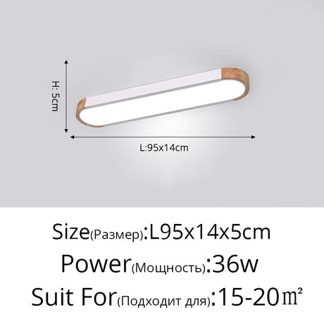 Modern Ceiling Lights Simplicity Creative Cottage Strip White Gray Green Wood Decoration Kitchen Aisle Corridor Indoor Lighting