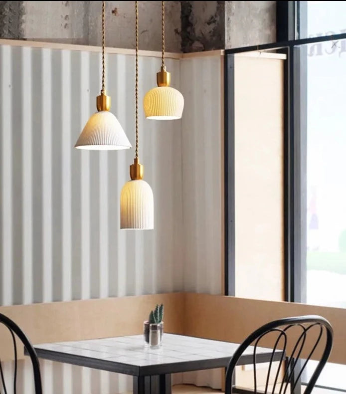 Nordic Modern Ceramic Pendant Lights Fixtures Bedroom Living Room Light Hang lamp Vintage Hanging Lamp Luminaire Lighting
