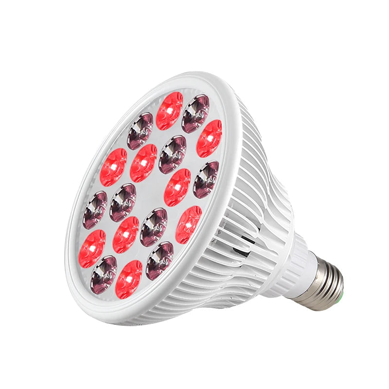 Red Light Therapy LED E27 54W Red Light LED Massage Therapy Lamp  660nm 850nm Near Infrared Therapy Light LED Lamp/ Red Light Grow LED Bulb